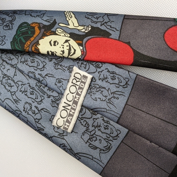 Madd Magazine Fabric VTG Boston Red Sox Baseball Umpire Men's Neck Tie - Picture 3 of 4